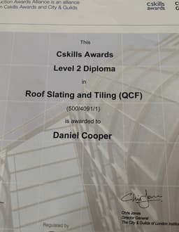 Level 2 Diploma in roof slating and tiling